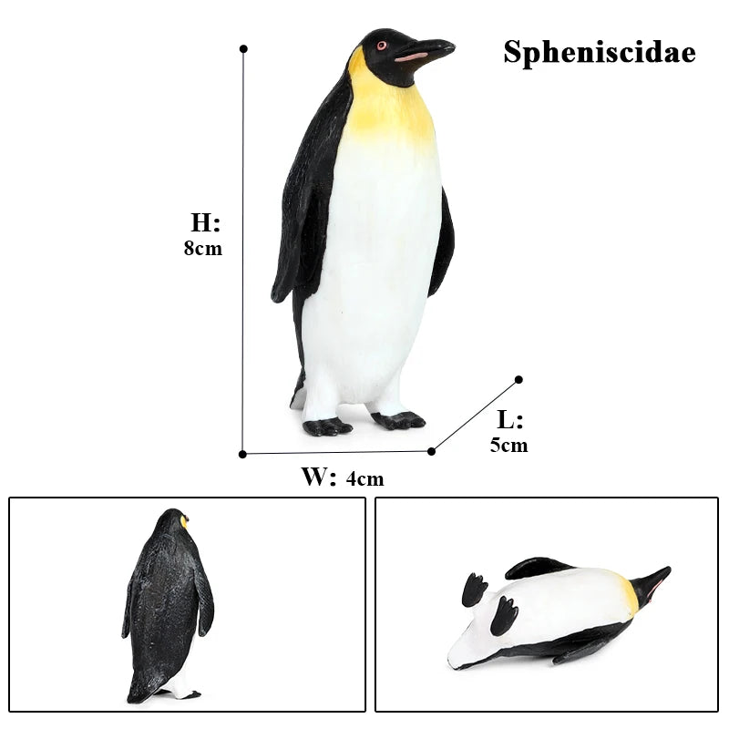 Oenux Arctic South Pole Animals Simulation Penguins Polar Bear Wolf Beluga Whale Action Figures Model Figurine PVC Kid Toy Gift