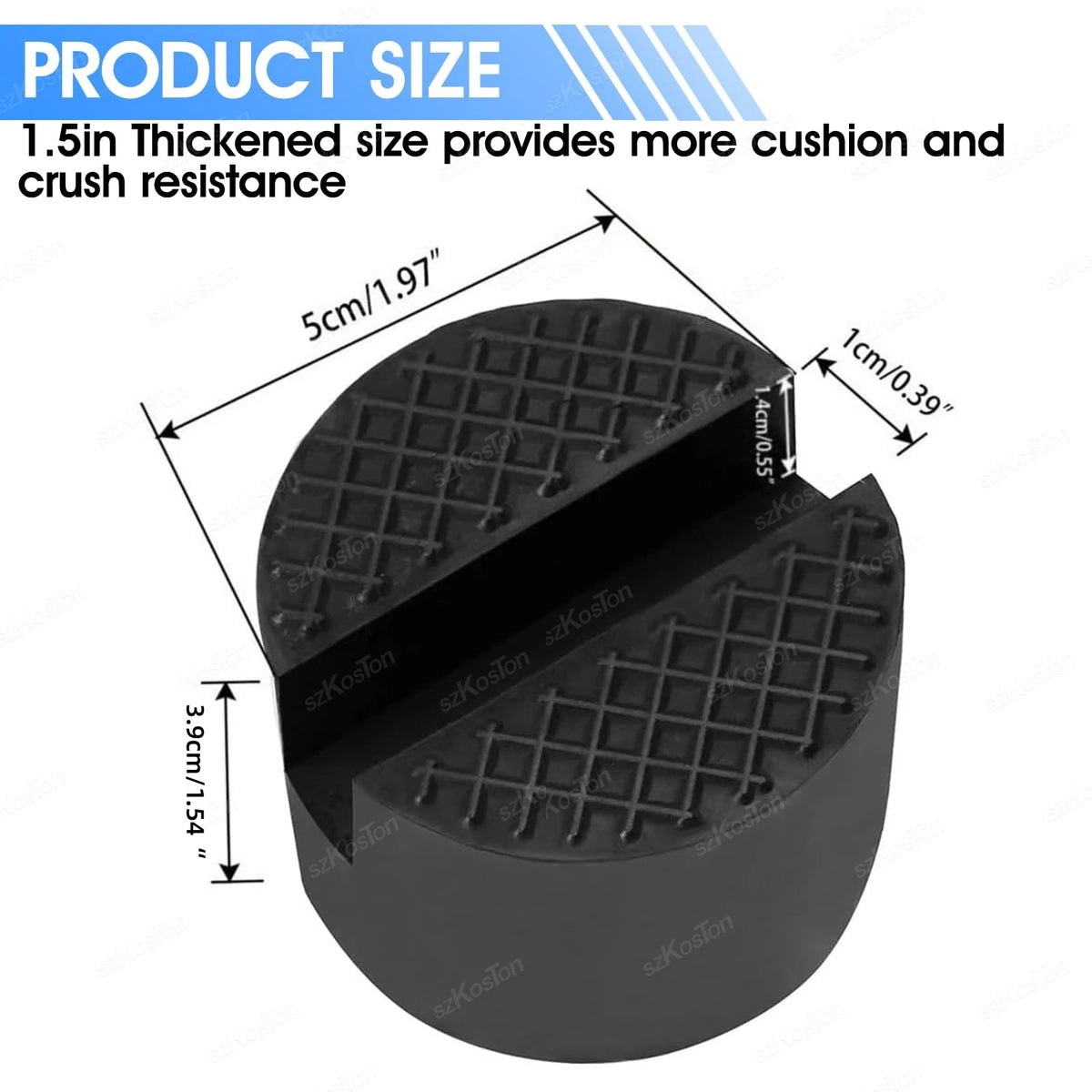 Universal Car Lift Jack Support Stand Rubber Pads Frame Protector Wheel Dolly Slotted Floor Frame Rail Adapter Repair Tools