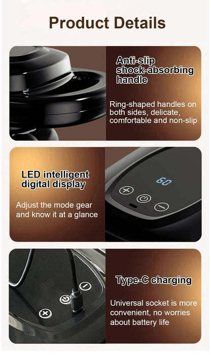 6 Head Massage Gun for Muscle Relief Deep Tissue Percussion for Neck Cervical Spine  Full Body