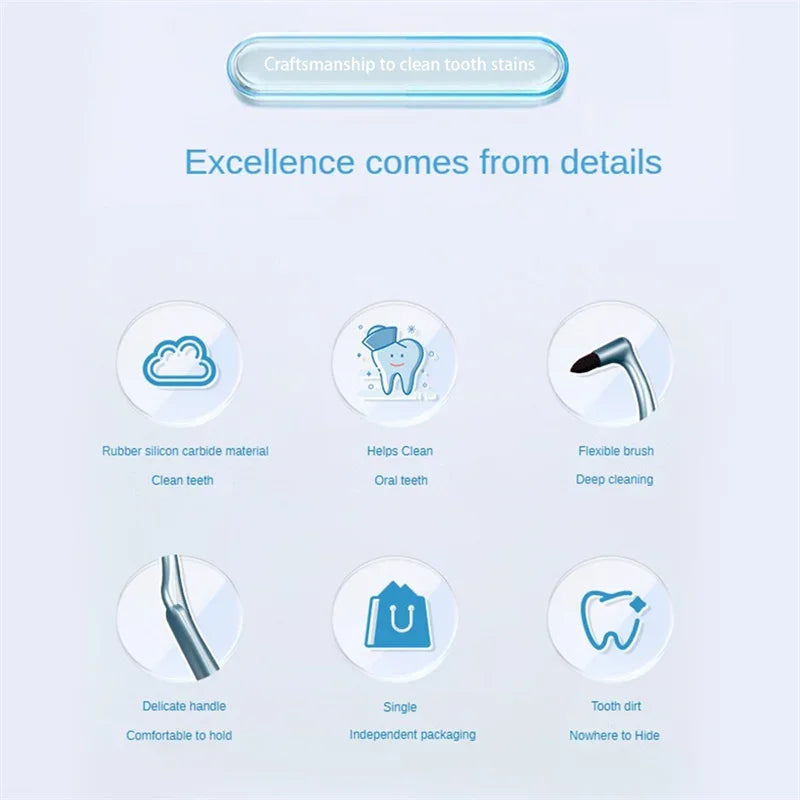 1/3/5PCS Teeth Stain Eraser Sponge Remover Tartar/Tea/ Smoke Stains Orthodontic Toothbrush Oral Care Interdental Brush Teeth