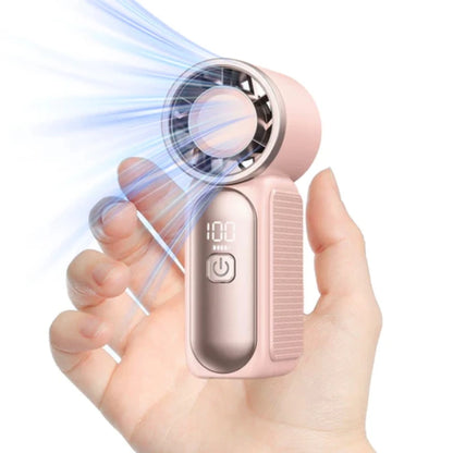 Mini Handheld Fan - Portable Turbo Fan with 100 Wind Speed, 1200mAh & Type-C, - Cooling Blower，Travel,R Cooling Device
