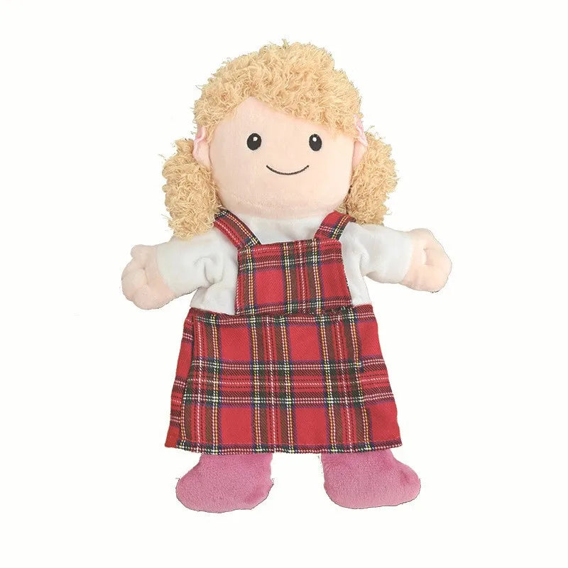 Family Soft Stuffed Toy Doll Dad Mum Brother Sister Cospaly Plush Doll Educational Baby Toys Kawaii Hand Finger Puppet