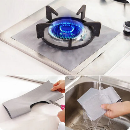 8/4/1pcs Stove Protector Cover Liner Gas Stove Protector Stove Stovetop Burner Protector Kitchen Accessories Mat Cooker 27cm
