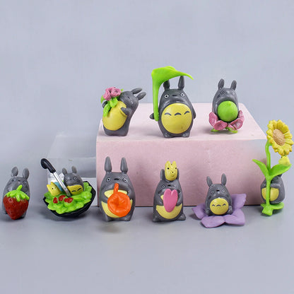 1-12pcs Anime Miyazaki Hayao Series Totoro Figure Mini Statue Cute Toys Room Ornaments Pvc Figures Toy Kid Gifts Collecctibles