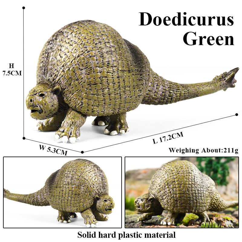 Oenux Prehistoric Wild Animals Simulation Armadillo Doedicurus Sabretooth Model Action Figures PVC Collection Toy For Kid Gift