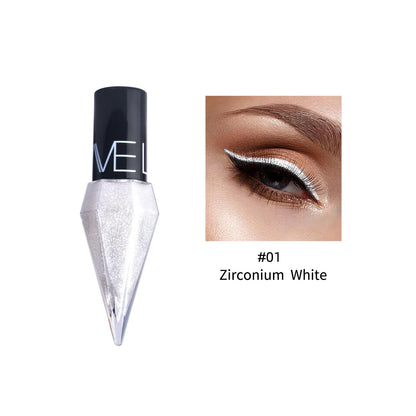 Diamond Sparkling Liquid Eyeliner Pearlescent color development quick dry waterproof not easily smudging liquid eyeliner