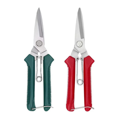 Garden Scissors Straight Head Pruning Shears Non-slip Handle Stainless Steel Outils Manuels Household Bonsai Pruing Scissors