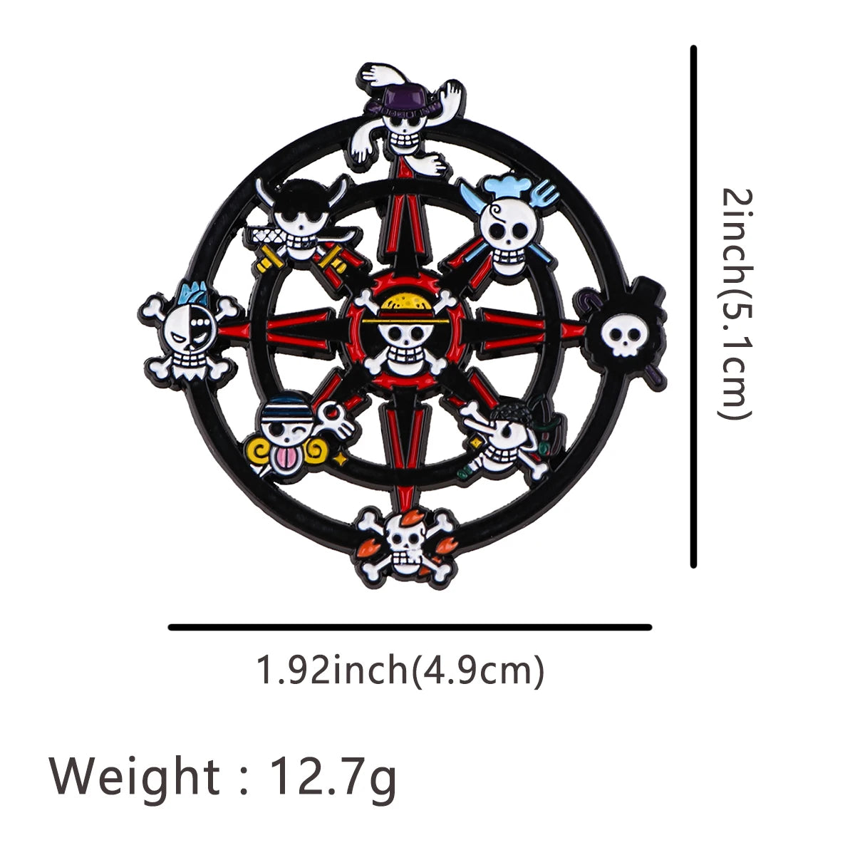 Japanese Anime Enamel Pin Cute Lapel Pin Devil Fruit Brooches for Backpack Manga Badges Jewelry Accessories