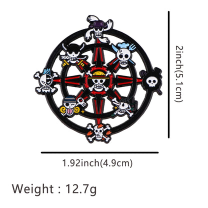 Japanese Anime Enamel Pin Cute Lapel Pin Devil Fruit Brooches for Backpack Manga Badges Jewelry Accessories