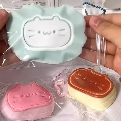 Pudding Cat Mochi Squishy Squeeze Stress Relief Toys For Kids Adult Cheese Kitty Stress Ball Vent Toys Soft Sensory Fidget Toys