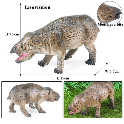 Oenux Prehistoric Wild Animals Simulation Armadillo Doedicurus Sabretooth Model Action Figures PVC Collection Toy For Kid Gift