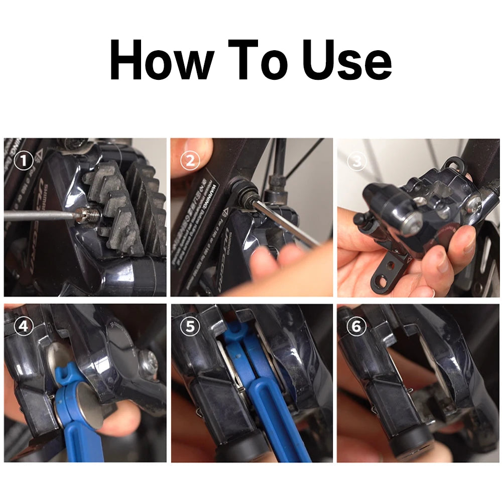 2in1 Bicycle Brake Pad Spreader Tool Durable Steel Rotatable Bike Oil Disc Piston Reset Hydraulic Brake Caliper Piston Extension