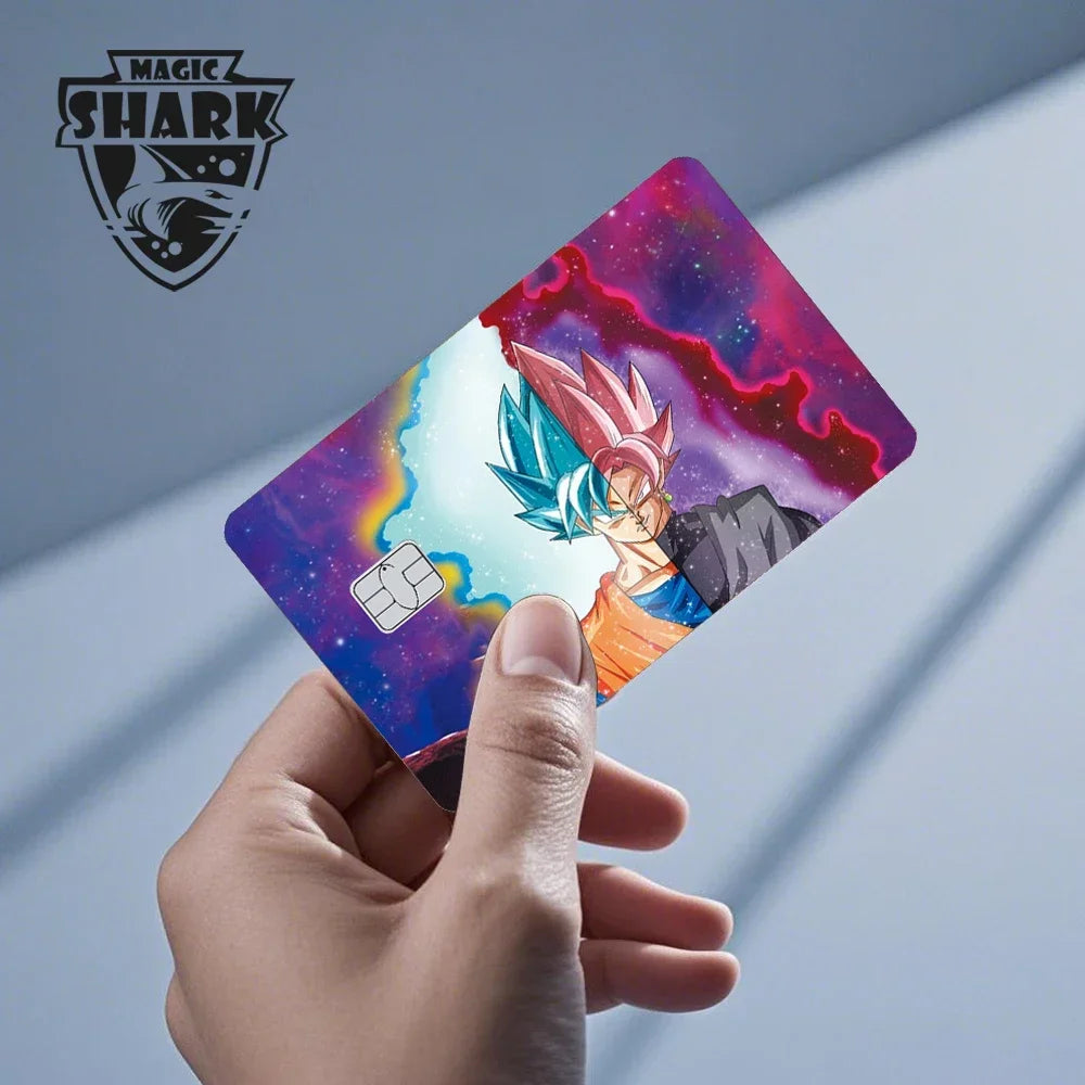 100% New Anime Goku Vegeta Super Saiyan 3M Front Film Skin Sticker Cover for Debit Credit Card