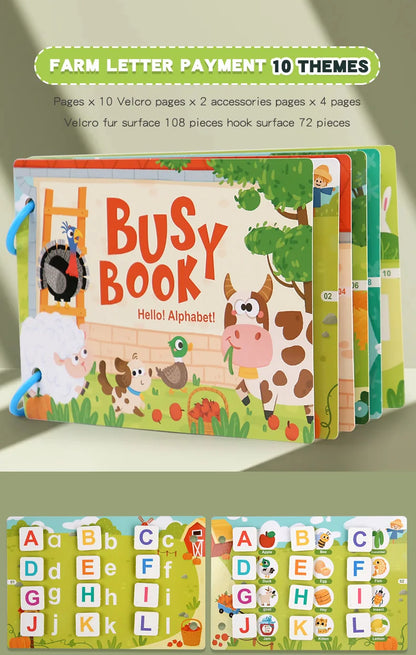 New Montessori Scene Stickers for Children DIY Hand-on Puzzle Reusable Books Cartoon Learning Cognition Toys for Kids Gift