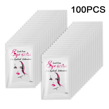 100 pairs Eyelash Pads Grafted Lash Hydrogels Gel Patches Under Eye Pads for Eyelash Extension Tips Sticker Makeup Tools
