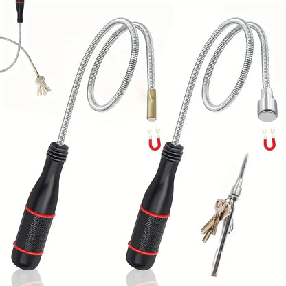 Flexible Magnetic Pickup Tool with Strong Suction Rod - Bendable for Auto Repair/Sink Drain & Multi-Purpose Use