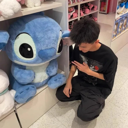 32/45/55cm Stitch Large Plush Doll Soft Cute Anime Periphery Sofa Pillow Bedhead Decor Accompany Toy Ornament Gift For Childs
