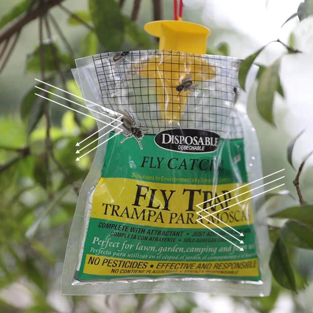 1-30Pcs Hanging Fly Trap Disposable Fly Catcher Bag Mosquito Trap Catcher Fly Wasp Insect Bug Killer Flies Trap for Outdoor