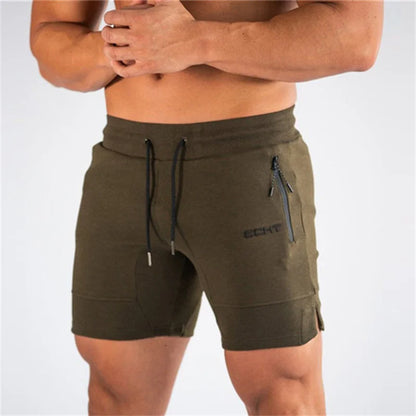 Men's Zip Pocket Sweatpants Fitness Gyms Shorts Men Summer Running Short Pants Male Jogger Mesh Workout Beach Sports Short Pants