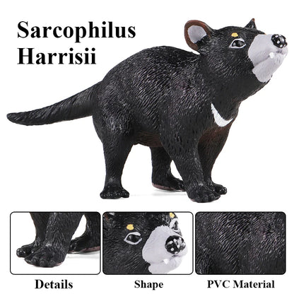 Oenux Forest Wild Animals Badger Brock Tapirus indicus Beaver Anteater Action Figures Model PVC Collection Education Kid Toy