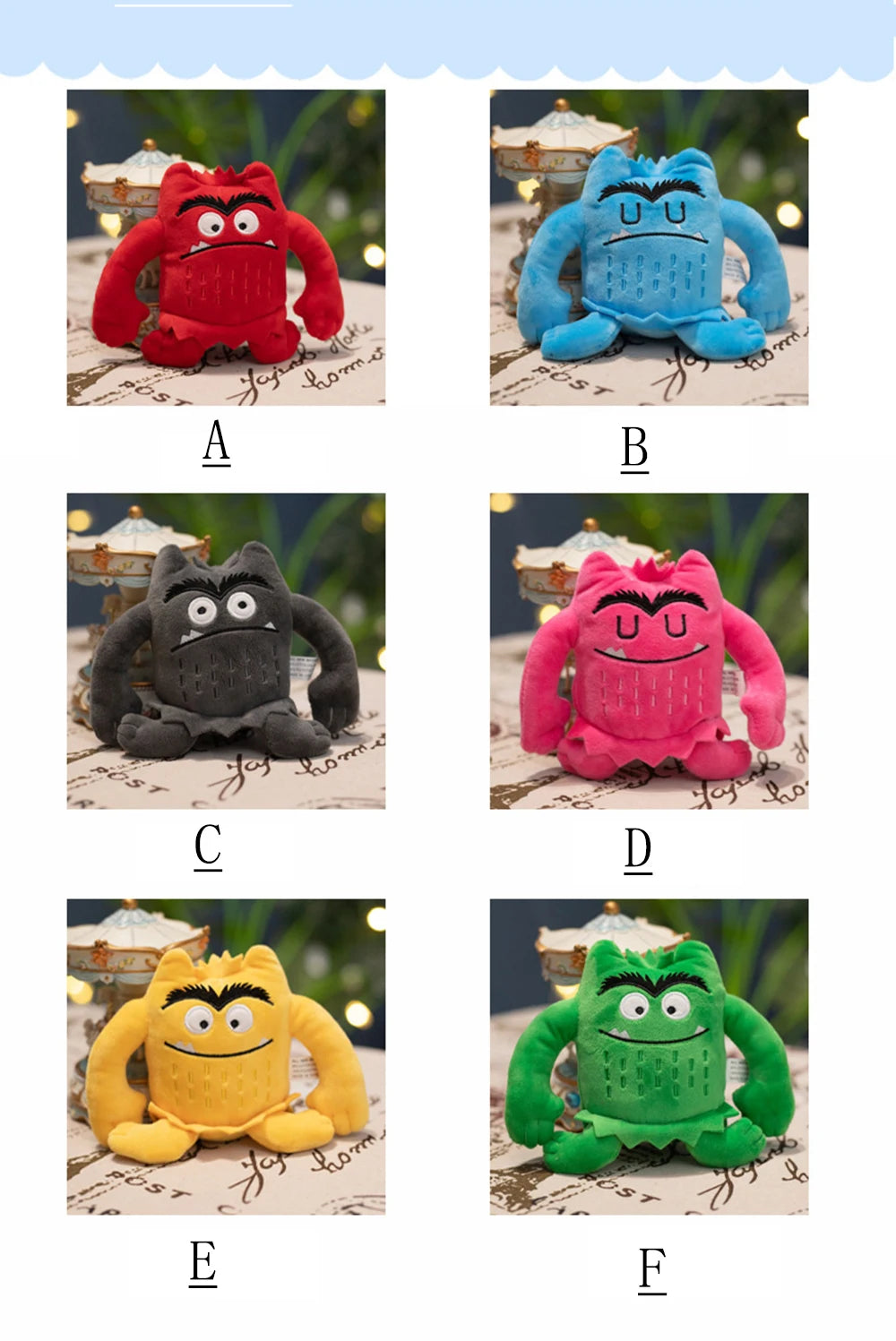 Creative Colorful Monster Throw Pillow Dolls Stuffed Toys Super Soft Office Chair Cushion Home Decor Girls Kids Birthday Gifts