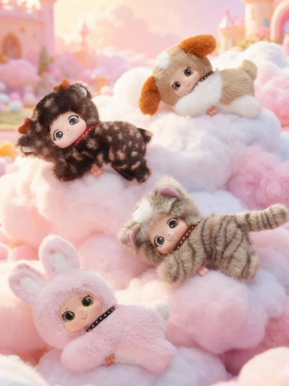 Vinyl Doll Cute Animal 8 Kinds Of Options Prone Series Dog Panda Rabbit Deer Collection Toys Charms Gift For Birthday Girl Favor