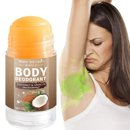 Coconut Body Deodorant Stick, Suitable for Both Men and Women, Moisturizing and Non-Frictional, Suitable for the Whole Body and Intimate Areas, a Travel Essential, for Daily Use | Natural Deodorant
