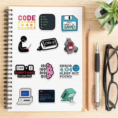 50PCS Cool Engineer Programming Network Coding Hacker Meme Stickers Vinyl DIY Computer Laptop Motorcycle Helmet Car Sticker