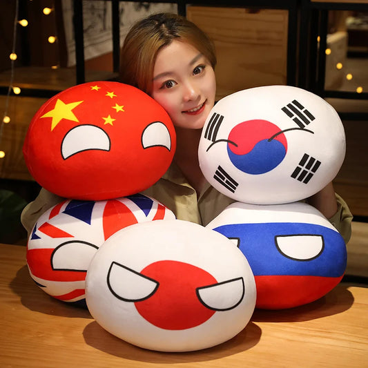 Wholesale Hot 10/30/40cm Polandball Country Ball Toy Plush Pendant Doll Countryball Ussr Usa France Russia Uk Japan Germanyitaly