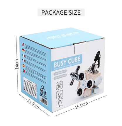 Montessori Kids Busy Cube Board Educational Toys Children Hand Grasping Ability Training Lock Learning Toys For Toddler Gifts