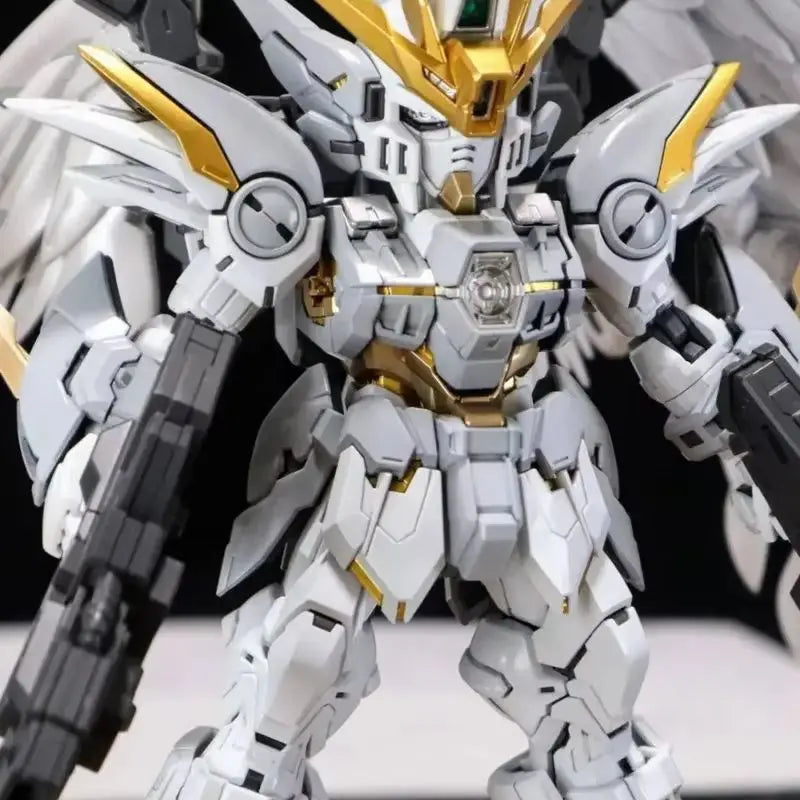Gl Mgsd Wing Zero Ew Snow White Version Angel Feather Drop Mech Assembly Model Kit Action Figure Decoration Doll Boy Toy Gift