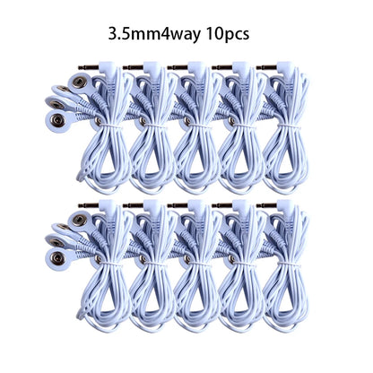 2/4 Way 3.5mm Button Tens Acupuncture Massager Cable Line Wire for Digital Tens Machine Electrical Nerve Muscle Stimulator