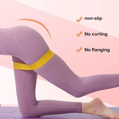 1PC/5PCS Yoga Tension Belt Fitness Elastic Belt Resistance Belt Squat Butt Tension Ring Stretching Exercise