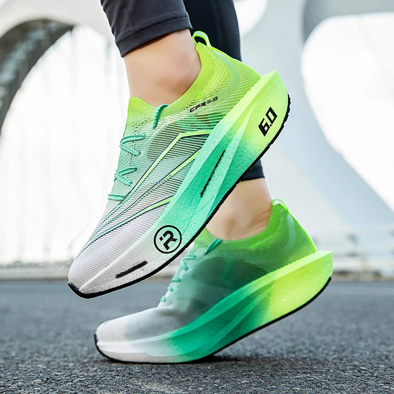 Men Running Shoes Casual Carbon Board Air Cushion Marathon Sports Breathable Lightweight Women's Comfortable Athletic Sneakers