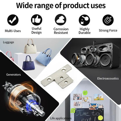 Super Strong Neodymium Magnet  N35 NdfeB Permanent Magnetic imanes Block with holes Powerful Magnets Refrigerator Magnet