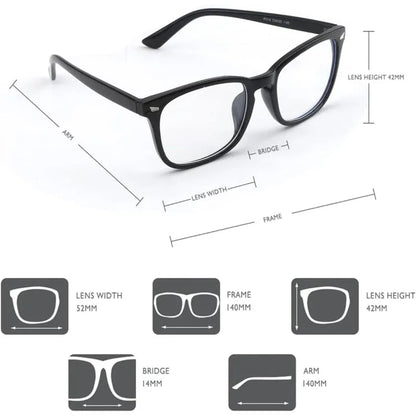 New Trending Blue Light Blocking Men's Glasses Gaming PC Matte Black Anti Ray Eyeglasses Women Transparent Fashion Eyewear