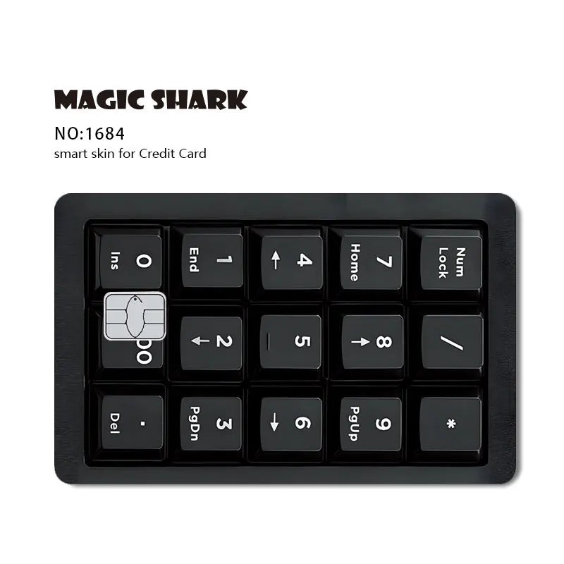 Magic Shark Fashin King Poker Money Game Controler Dragon 3M Matte Thin Sticker Film Skin for Debit Bank Credit Card