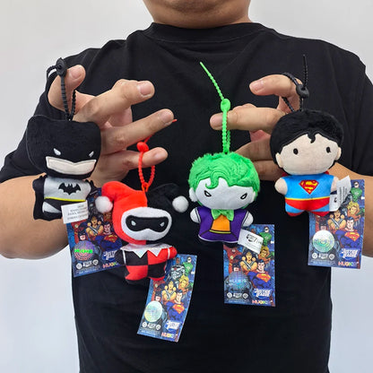 9cm Batman Superman Plush Keychain DC Justice League 9cm Harley Quinn Joker Cute Cartoon Movie Dolls Creative Christmas Gifts