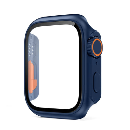 Glass+Case for Apple Watch 46mm 44mm 45mm 41mm 40mm 38mm 42mm Screen Protector Change Ultra Bumper iWatch Series 10 9 8 7 SE 6 5