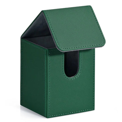 Card Deck Box,Card Storage Box holds 100+ Single Sleeved Cards, PU Leather Magnetic Closure for Magic cards TCG cards