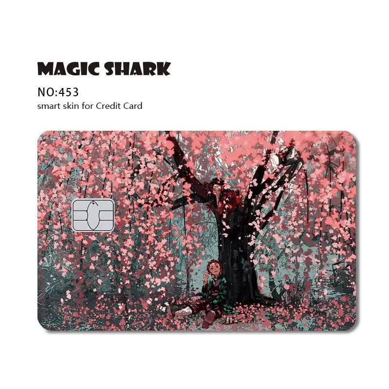 Magic Shark Kawaii Anime Tape Pig Dreamy Sticker Film Skin Cover for Debit Credit Bank Card Small Large Chip