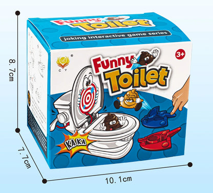 Mini Toilet Anti Stress Toys Two Person Interactive Catapult Toilet Toy Tabletop Game Throw Battle Toy Poops for Kids Adult
