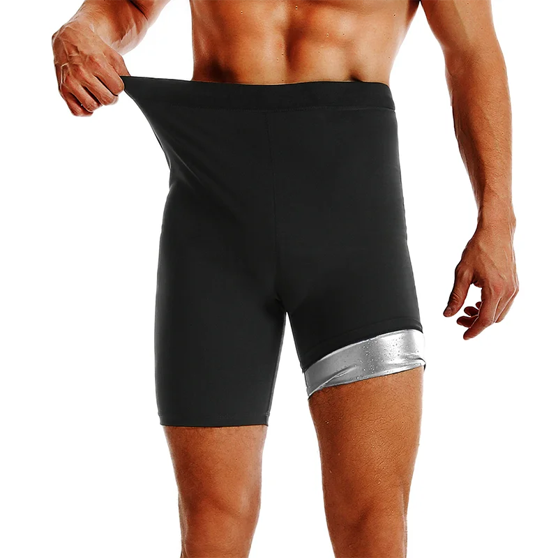 Men Sauna Suits Sweat Shorts Workout Slimming Fat Burning Fitness Abdomen Reducer Losing Weight Belly Trimmer Waist Trainer