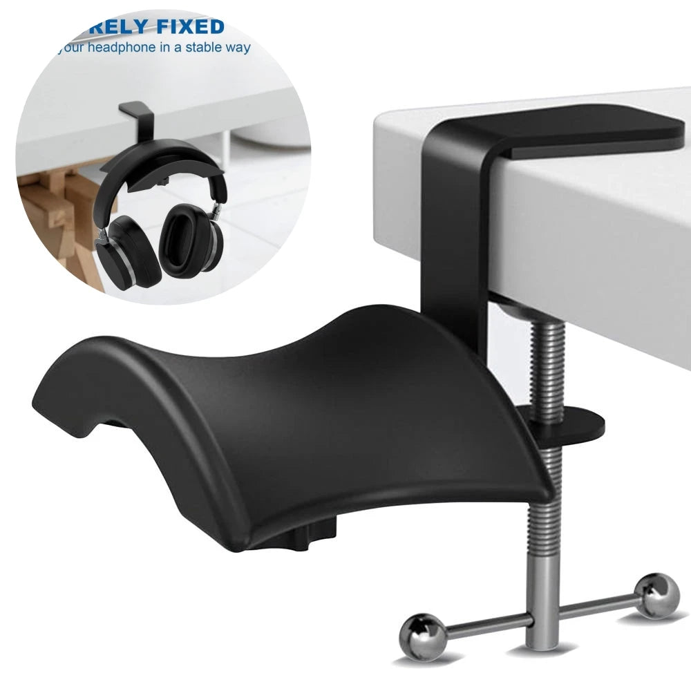 Desk Mount Universal Office Hanger Gaming Headphone Stand Bracket Display Rack Headset Holder Hook Space Saving Table Clamps
