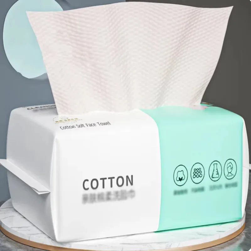 Reusable thickened face towel One pack of 50 pieces per pack Travel cleanser, wet and dry makeup remover, cotton soft fabric