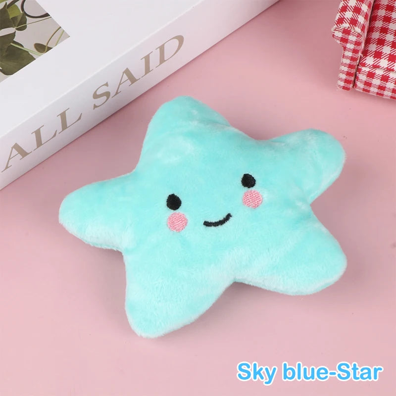 1Pc Mini Star Cloud Soft Plush Sounding Toy Colorful Plush Stuffed Doll Gift Pet Dog Toy For Kids Children Girls