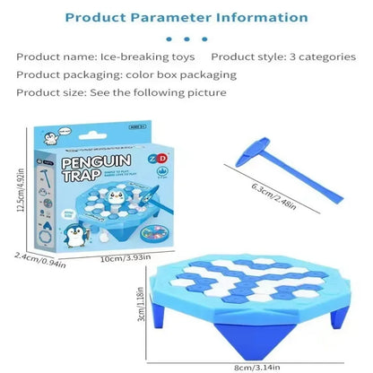 Mini Ice Breaking Penguin Toy Rescue Penguin Knocking Ice Game Children's Interactive Competition Toy Tabletop Puzzle Game