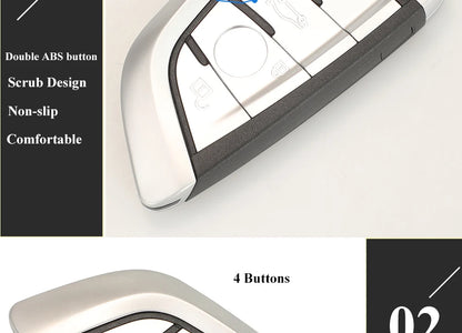 jingyuqin Car Remote Key Shell for BMW 3 5 6 8 X3 X4 X5 X7 G Series G21 G20 G31 G30 Auto Keyless FOB Case Housing Replacement 4B