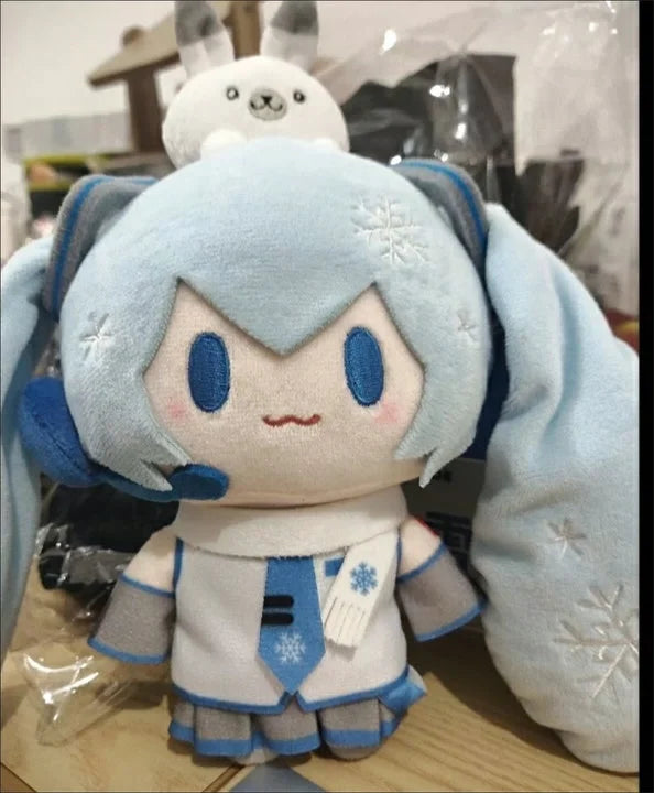 New Hot Hatsune Miku Winter Series Snow Future Top Top Treasure Kawaii Doll Fufu Plush Doll Pendant Girl Birthday Gift Cute
