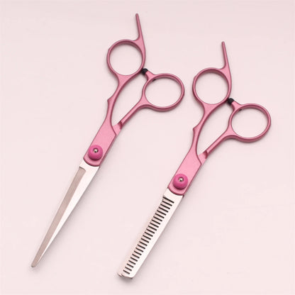 Hair Cutting Scissors 6" Japan Stainless Steel Hairdressing Scissors Thinning Shears Hair Scissors Set Styling Tool C1000